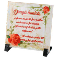 Placa decorativa "Draga Bunica..." 15x15 CM