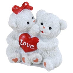 Figurina Ursi in pereche cu inimioara Love 6 CM