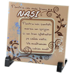 Placa decorativa "Pentru cei mai buni Nasi..." 15?15 CM