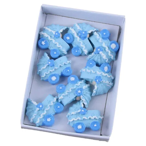 Set 8 decor Carucior bebe din rasina 2.9 CM