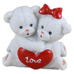 Figurina Ursi in pereche cu inimioara Love 7 CM