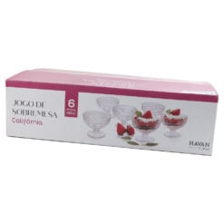 Set 6 cupe inghetata din sticla Maram 265 ml