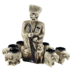 Set pentru vin din ceramica cu 6 cani