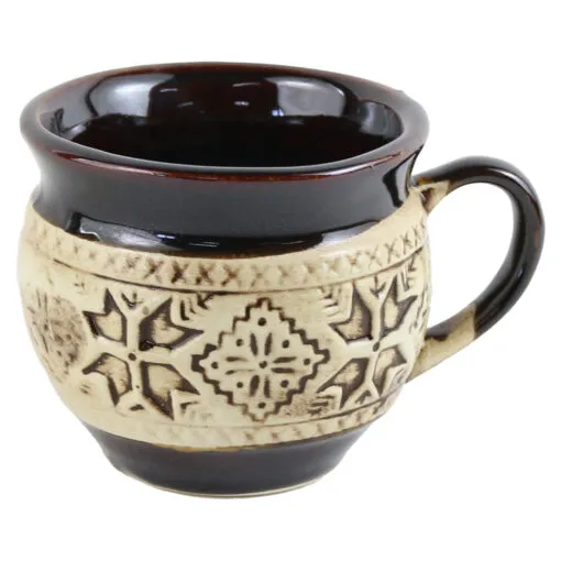 Cana din ceramica cu motiv traditionale - Se vinde 6 buc/pach.