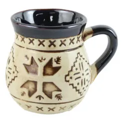 Cana din ceramica cu motiv traditionale - Se vinde 6 buc/pach.