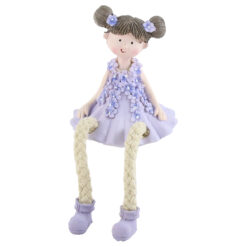 Figurina Fetita cu rochie mov 16 CM
