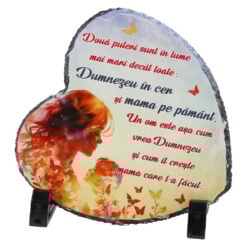 Placa ardezie "Doua puteri sunt in lume..." 14x14 CM