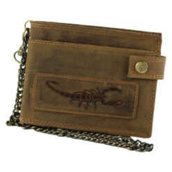 Portofel din piele naturala cu lant Regalo Reale