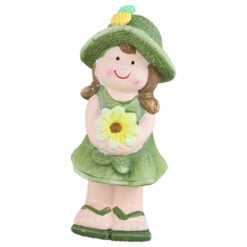 Figurina Fata din ceramica cu floare 15 CM