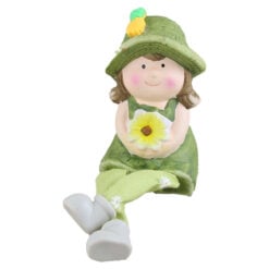 Figurina Fata din ceramica cu floare 18 CM