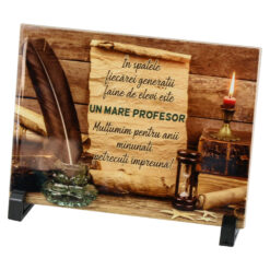 Placa decorativa "Un mare Profesor..." 20x15 CM