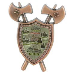 Magnet de frigider Scut "Romania" 5.5x7 CM