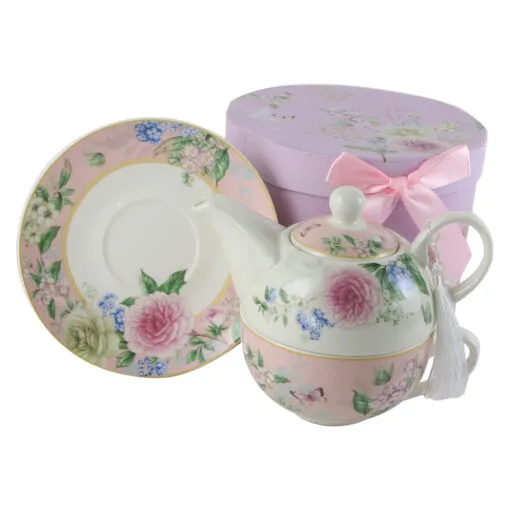 Set ceainic cu ceasca si farfurioara 350 ml/310 ml