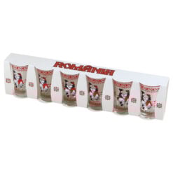 Set 6 pahare din sticla "Romania"