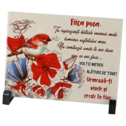 Placa decorativa "Fiica mea..." 20x15 CM