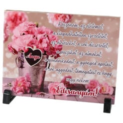 Placa decorativa "Koszonom edasanyam..." 20x15 CM