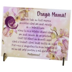 Placa decorativa "Draga Mama..." 20x15 CM