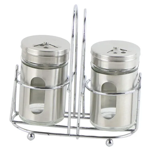 Set solnita si pipernita cu suport inox
