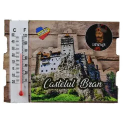 Magnet frigider din lemn "Castelul Bran" 9x6.5 CM