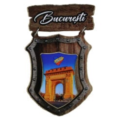 Magnet frigider din lemn "Bucuresti" 5.5x9 CM