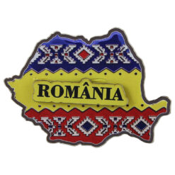 Magnet frigider din lemn "Romania" 10x7 CM
