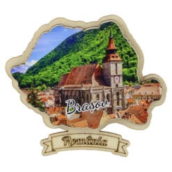 Magnet frigider din lemn "Brasov" 8x7 CM
