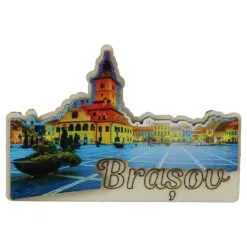 Magnet frigider din lemn "Brasov" 11x7 CM