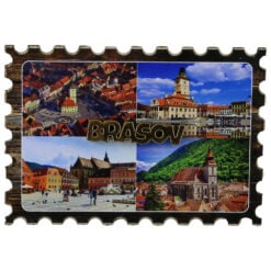 Magnet frigider din lemn "Brasov" 10x7 CM