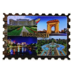Magnet frigider din lemn "Bucuresti" 10x7 CM
