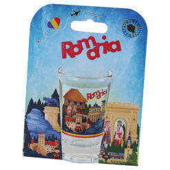 Pahar shot din sticla "Romania"