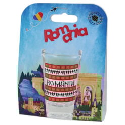 Pahar shot din sticla "Romania"