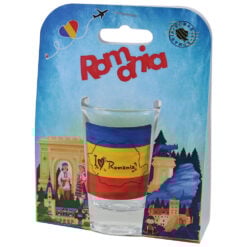 Pahar shot din sticla "Romania"