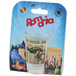 Pahar shot din sticla "Romania"