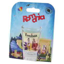 Pahar shot din sticla "Romania"