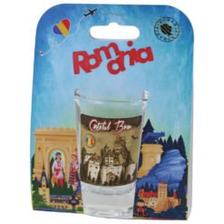 Pahar shot din sticla "Romania"