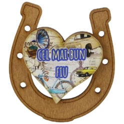 Magnet frigider din lemn "Cel mai bun Fiu" 7x8 CM