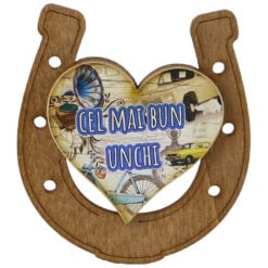 Magnet frigider din lemn "Cel mai bun Unchi" 7x8 CM