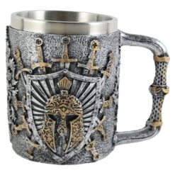 Cana din metal si rasina Cavaler 10x11 CM