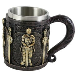 Cana din metal si rasina Cavaler 10x12 CM