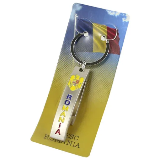Breloc cu desfacator de sticle "Romania" 9 CM