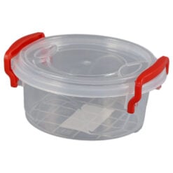 Cutie alimente rotunda din plastic