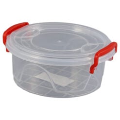 Cutie alimente rotunda din plastic