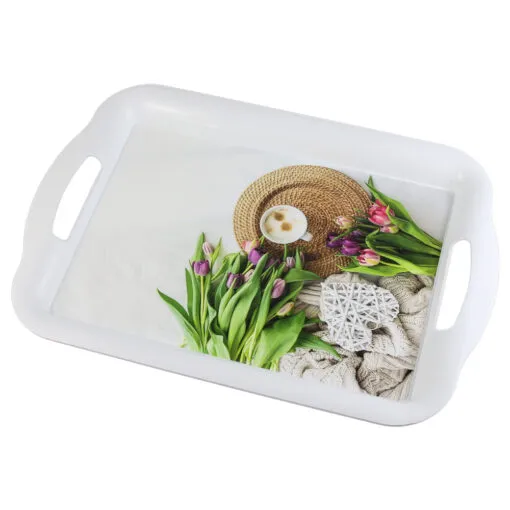 Tava servire din plastic cu maner 42x29 CM