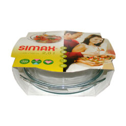Vas termorezistent rotund cu capac-2L/Simax