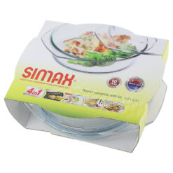 Vas termorezistent rotund cu capac - 1 L