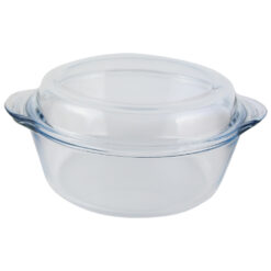 Vas termorezistent rotund cu capac-2L/BORCAM
