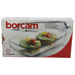 Vas termorezistent dreptunghiular cu capac-1.5 L/BORCAM