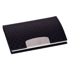 Port carti de vizita realizat din piele cu accesorii metalice