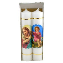 Set 2 lumanari relizate in forma cilindrica - Design Religios - Diverse modele