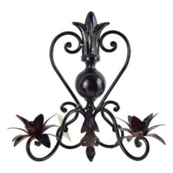 Sfesnic de perete realizat din metal si destinat pentru 2 lumanari - Design Vintage